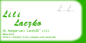 lili laczko business card